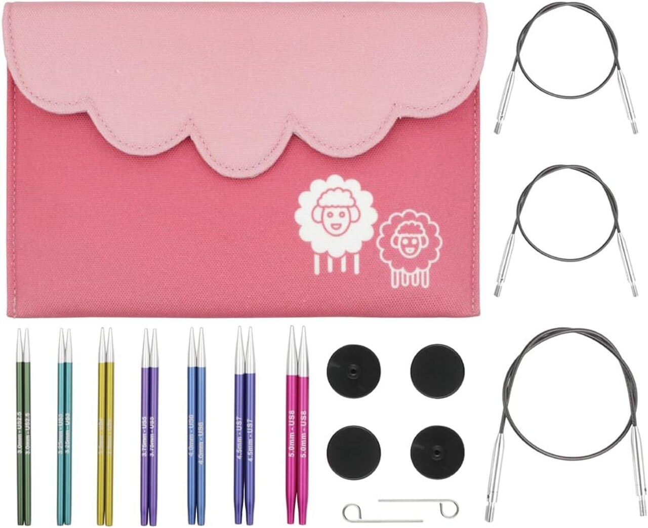 KnitPro Zing Midi Interchangeable Knitting Needles Set 4" (10cm)